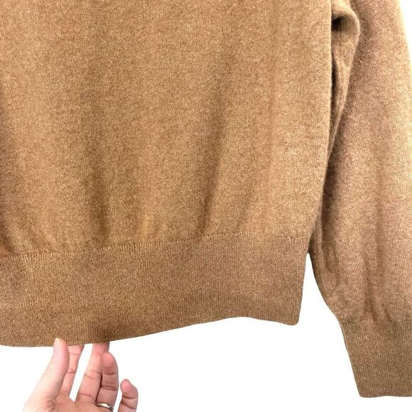 Everlane cashmere blend collared sweater top Size S caramel camel neutral‎ - Picture 6 of 10